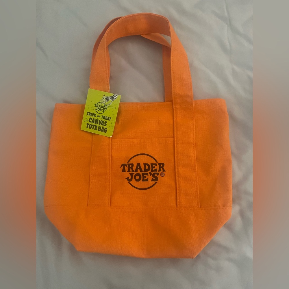 Trader Joe's Orange Mini Tote Bag